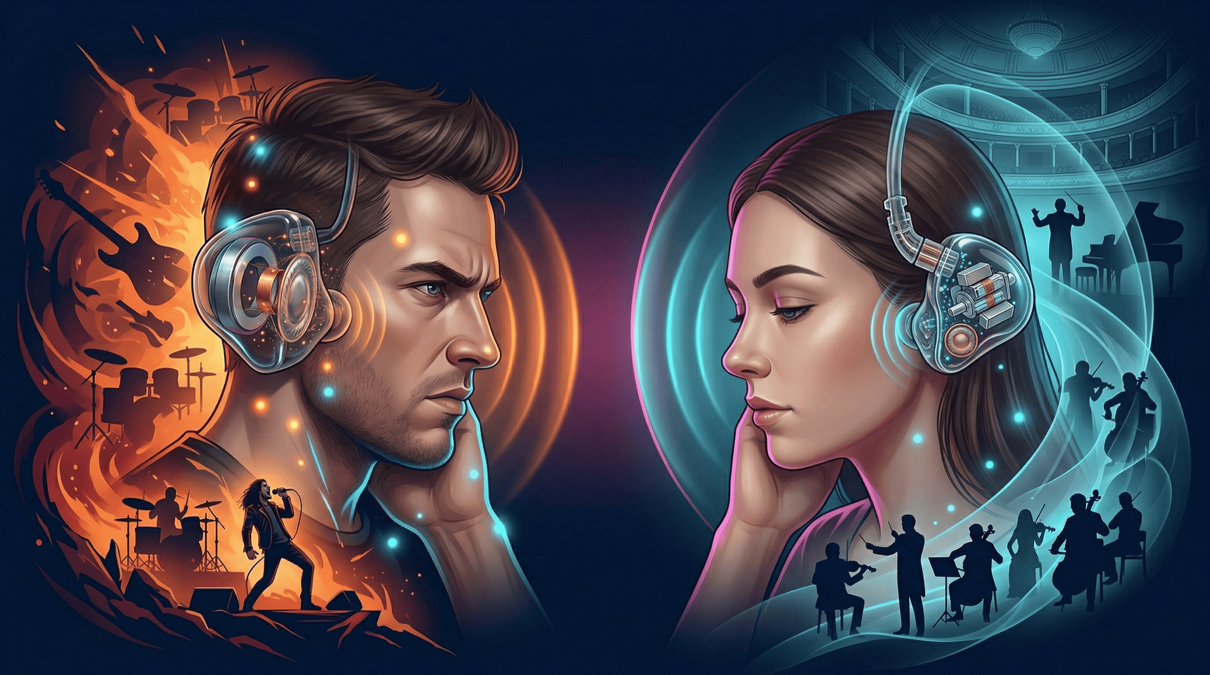 드라이버 타입별 음색과 공간감 체감을 비교 청음하는 장면