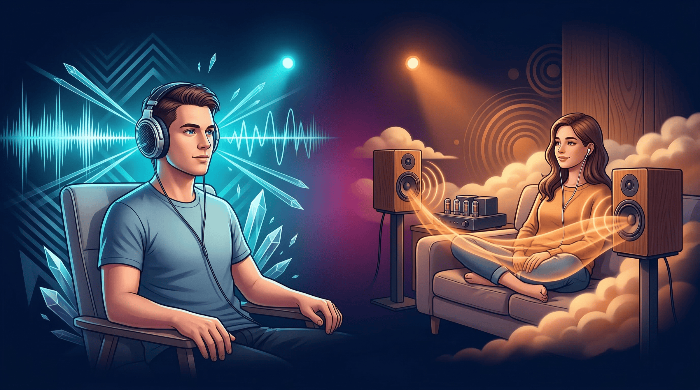 밝음과 따뜻함의 주파수 성향 비교