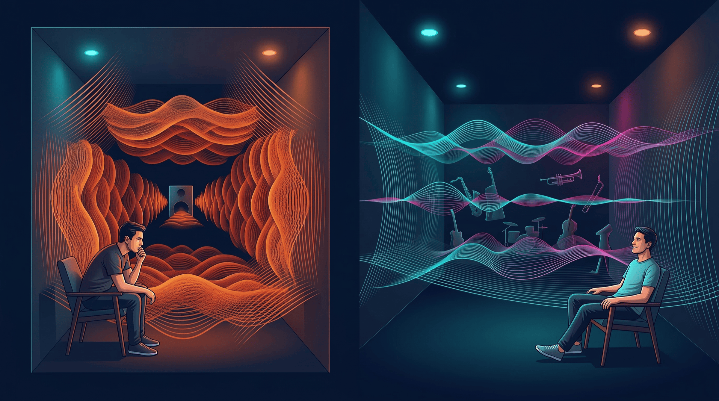 밀도와 공간감의 균형이 다른 두 청취 환경 비교