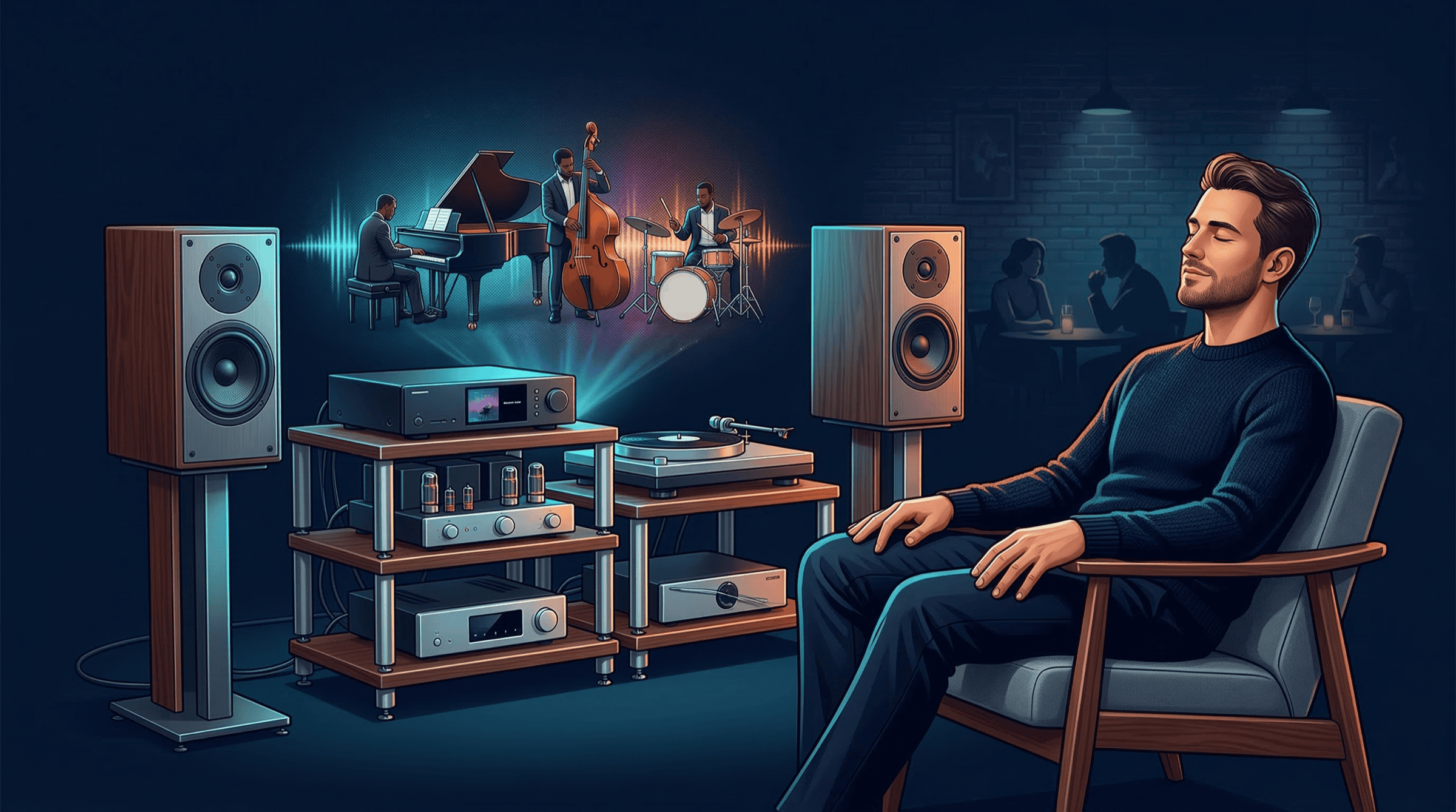 스피커와 헤드폰을 번갈아 비교 청음하는 실전 장면