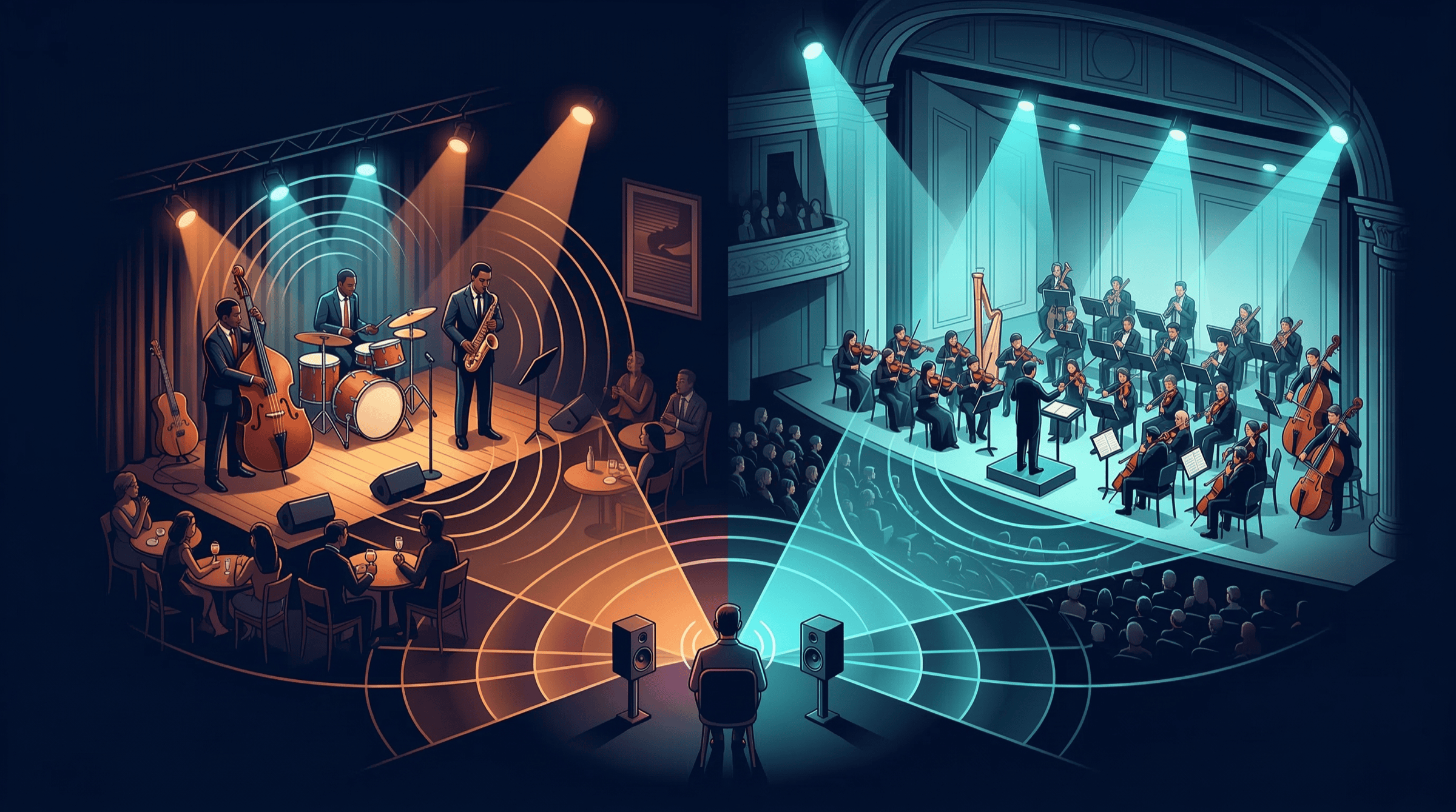 룸 크기와 반사 특성에 따른 공간감 변화