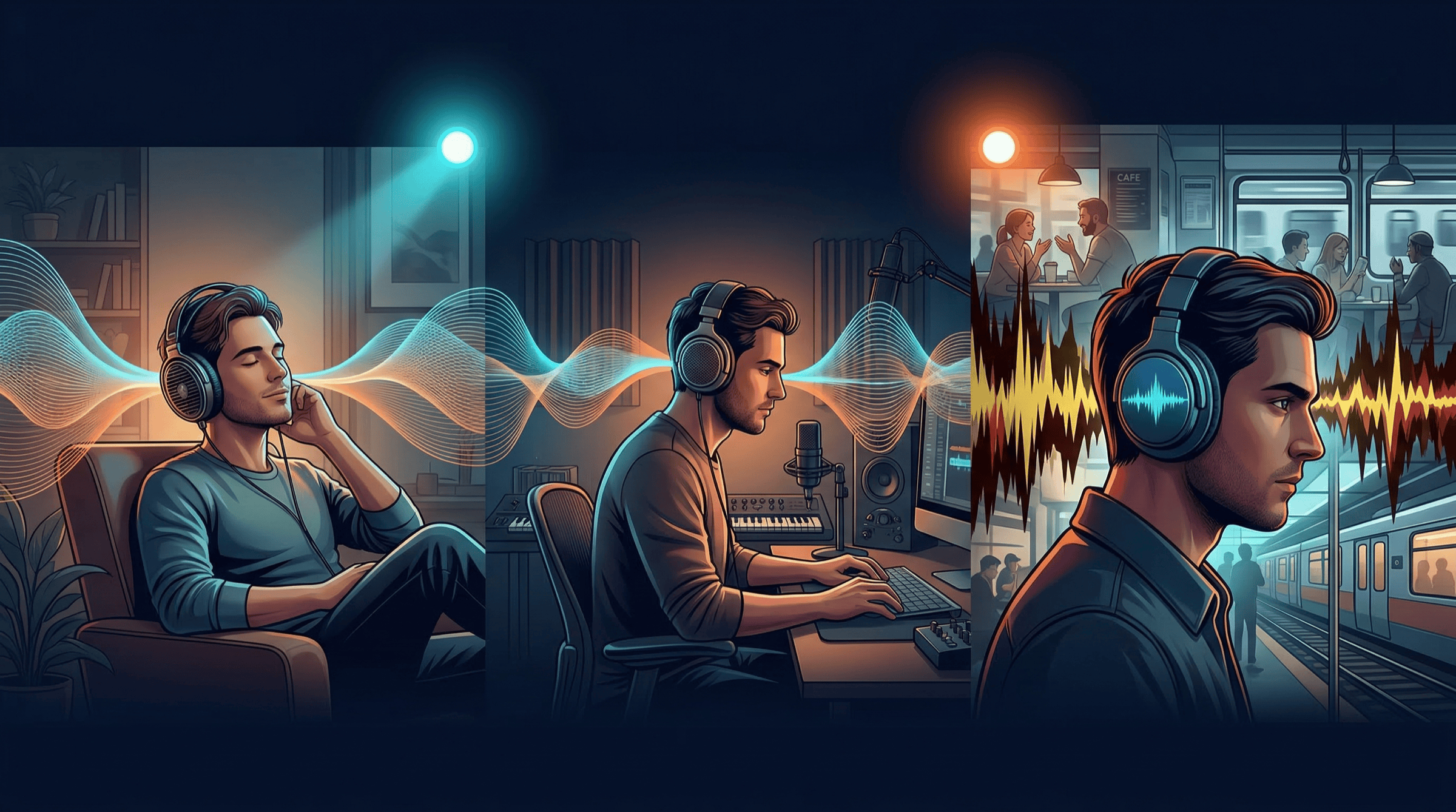 청취 환경에 따라 달라지는 헤드폰 타입 선택 상황